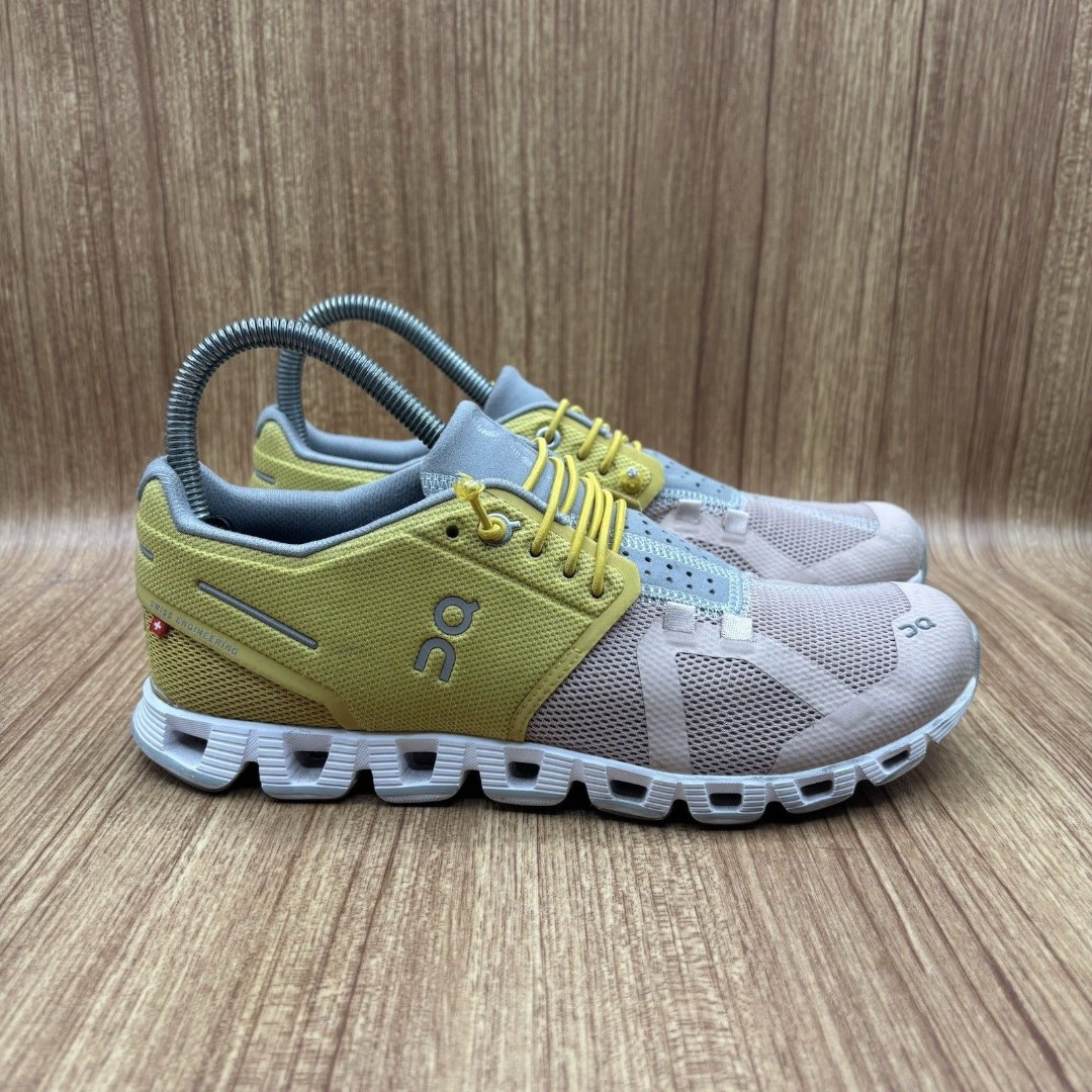 ON Cloud 50/50 Women's Size 7 Running Sneaker Shoes Pink Saffron Comfort