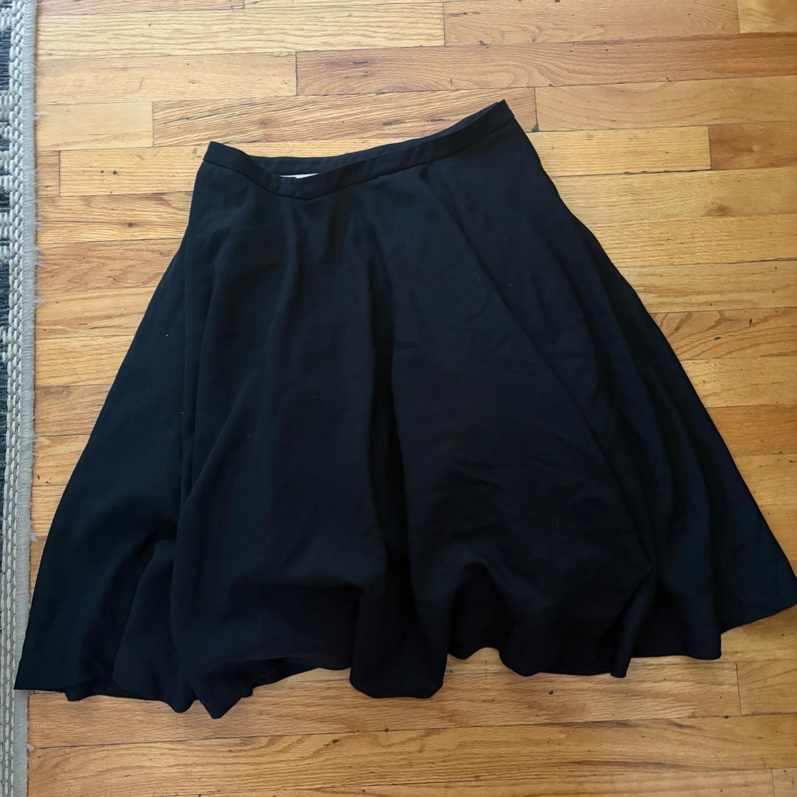 Anthropologie Elevenses Black A-Line Skirt Size 10