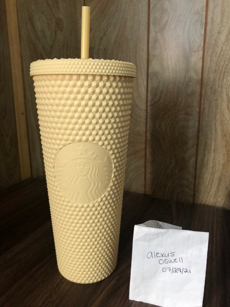 Yellow Starbucks Studded Tumbler