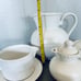 Dansk Rondure White Beaded Ceramic Serveware Pitcher Coffee Dinner Set