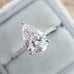 4CT Sapphire Pear-cut Engagement Ring