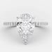 4CT Sapphire Pear-cut Engagement Ring