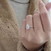 4CT Sapphire Pear-cut Engagement Ring