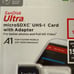 SanDisk 1TB Memory Card with adapter.