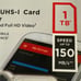 SanDisk 1TB Memory Card with adapter.