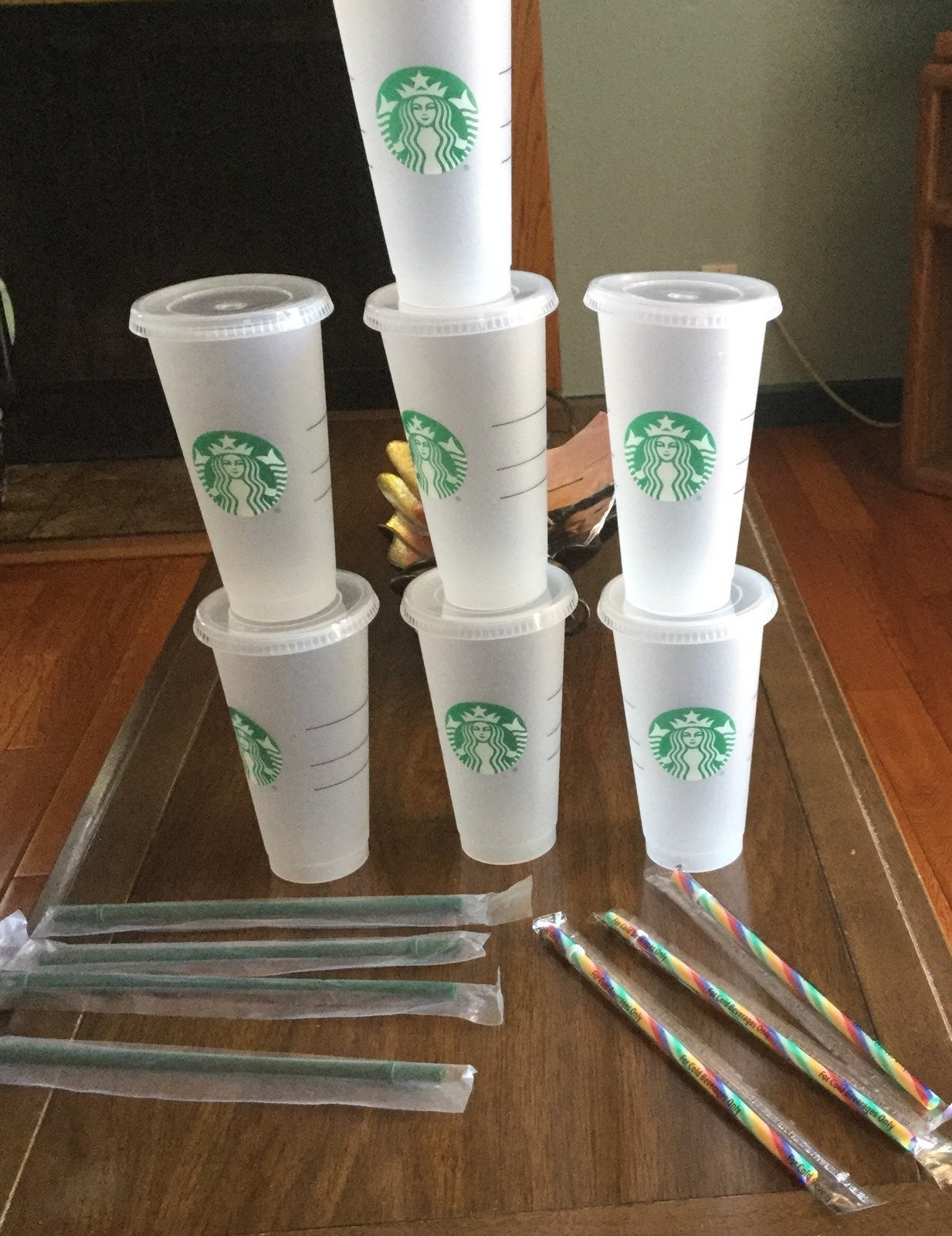 reusable Starbucks cup 7pcs