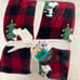 Snoopy Buffalo Plaid Christmas blanket 108x90