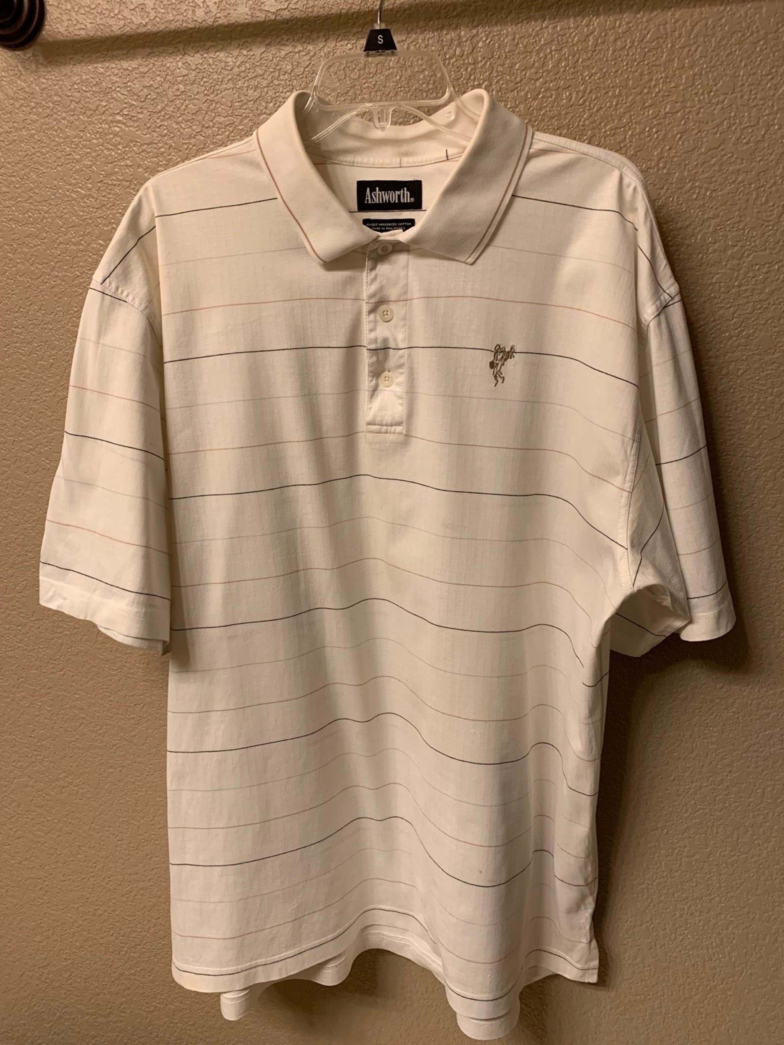 Men’s  Polo Shirt size XL, Ashworth brand, white