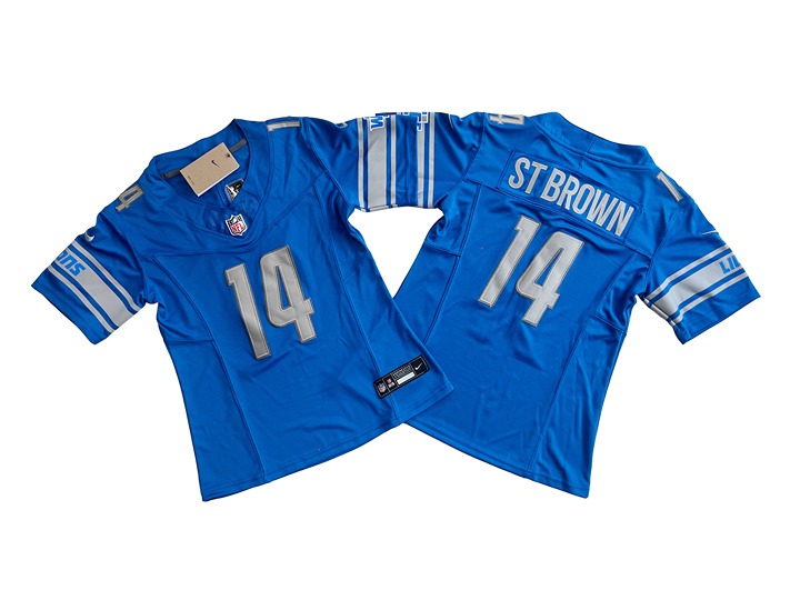 Women's Detroit Lions 14# Amon-Ra St. Brown Vapor F.U.S.E. Limited Jersey