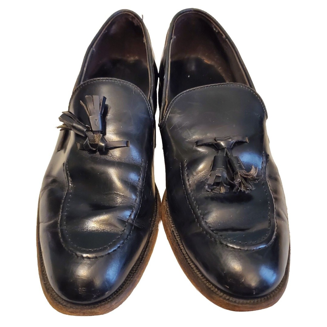 Dexter Dress Shoes Mens Black Sz 9.5C Loafer Leather Sole Tassel Career