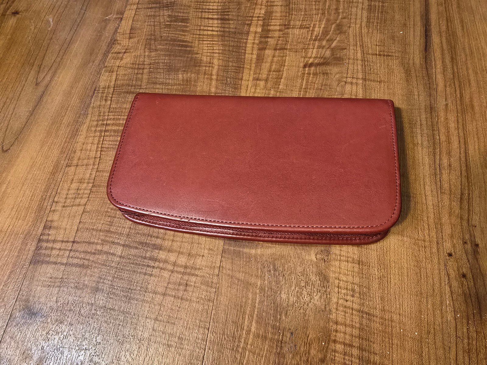 Vintage 90s Coach Red Leather Zip Around Wallet
