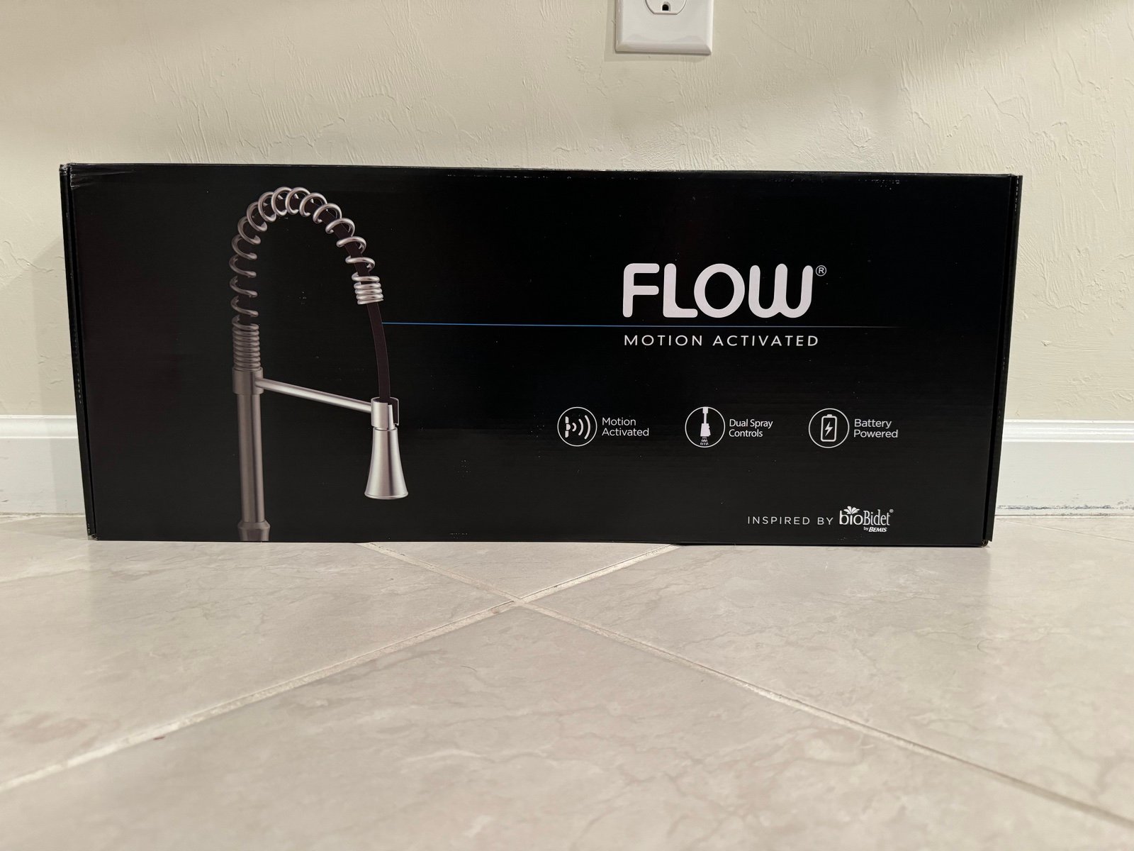 FLOW Motion-Activated Single-Handle Spring Neck Pull-Down Faucet Brushed Nickel
