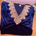 Empire waist Velvet Navyblue Nightgown size 16
