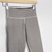 Lululemon Womens 2 Tonka Stripe Cashew Heathered Black Wunder Under Crop Legging