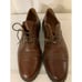Johnston & Murphy Oxford Lace Up Cap Toe Dress Shoes Brown Leather Italy 12 M