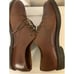 Johnston & Murphy Oxford Lace Up Cap Toe Dress Shoes Brown Leather Italy 12 M