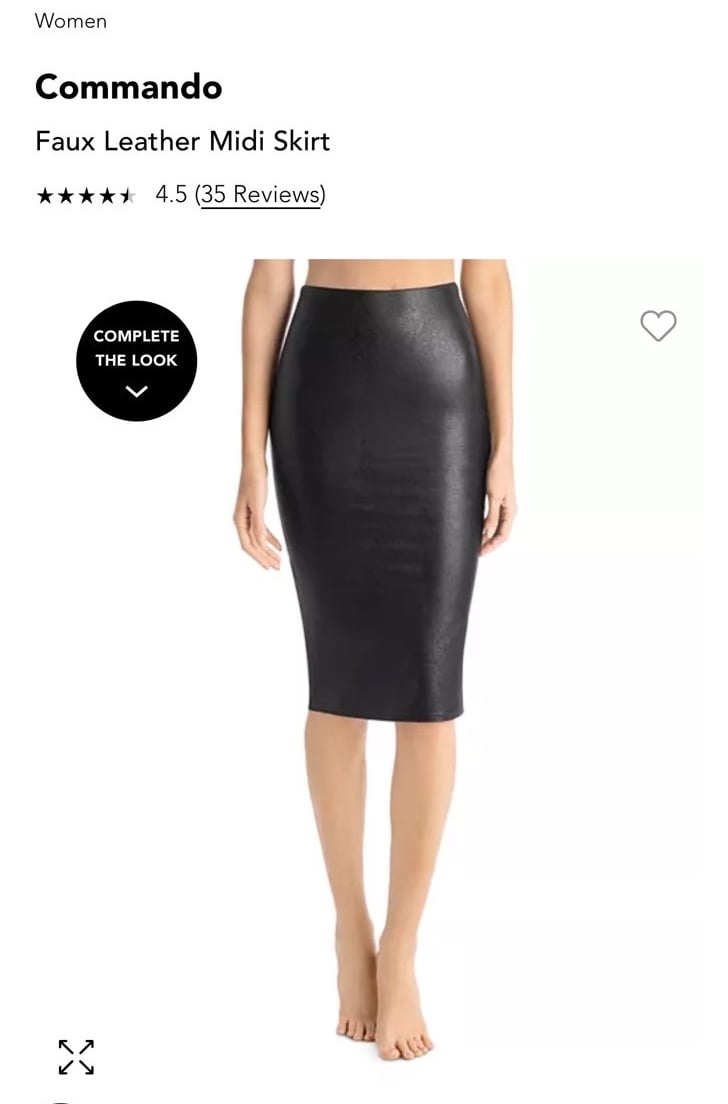 Commando faux leather stretchy pencil skirt