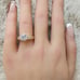 14K Solid Gold Solitaire Cut Ring Trellis Wedding Promise Engagement