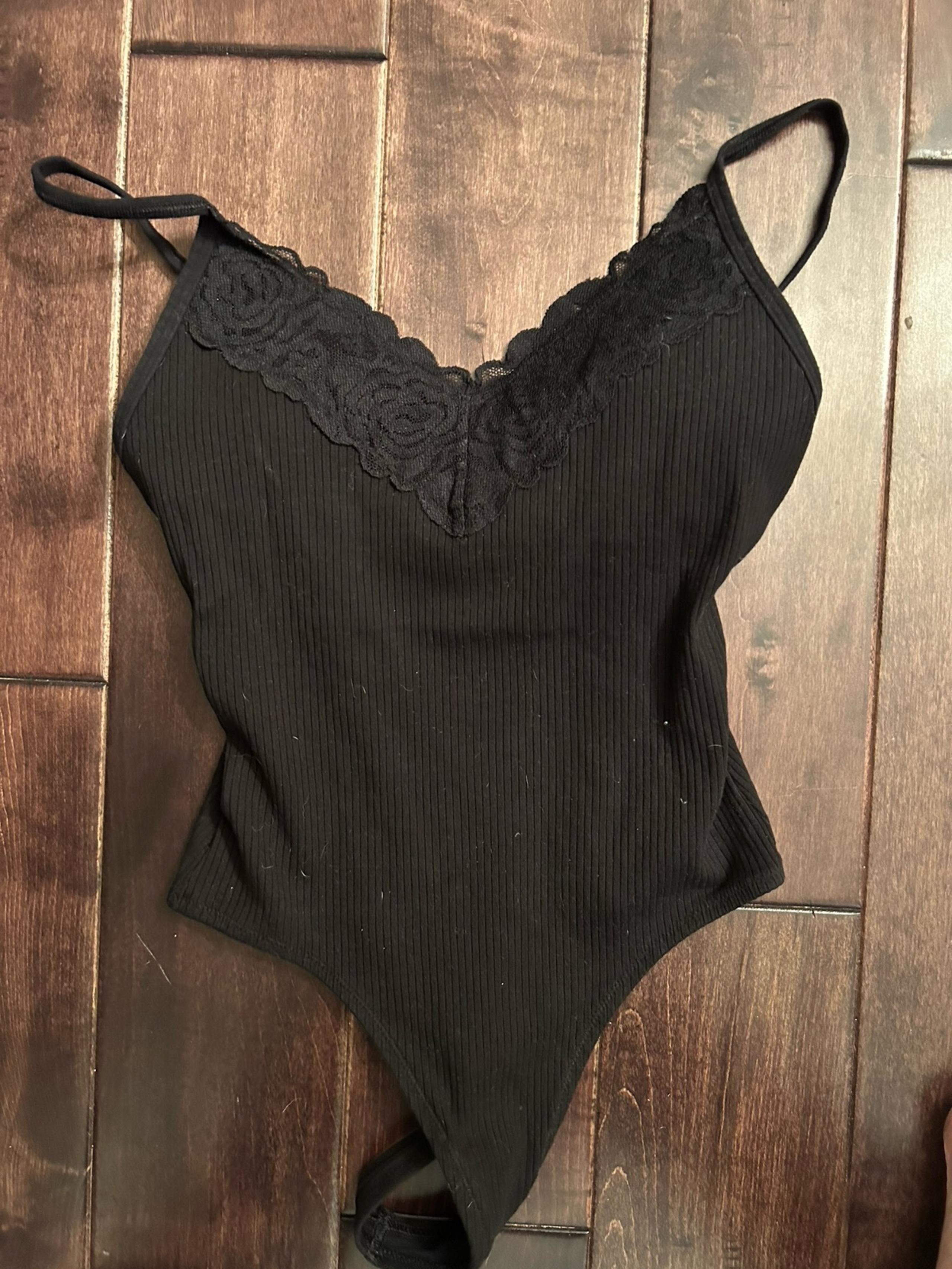 Bodysuit VS PINK women’s small S black Victoria’s Secret