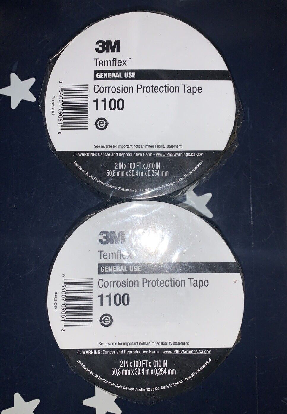 2 X Fresh New Rolls of 3M TemFlex Corrosion Protection Tape 1100 2” X 100’