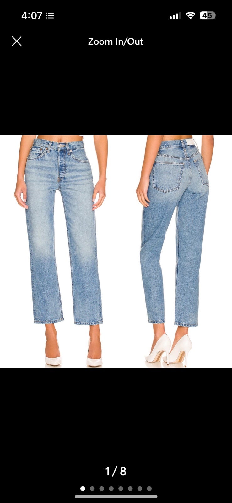 RE/DONE 70s Stove Pipe Jeans Favorite Bleu - 32