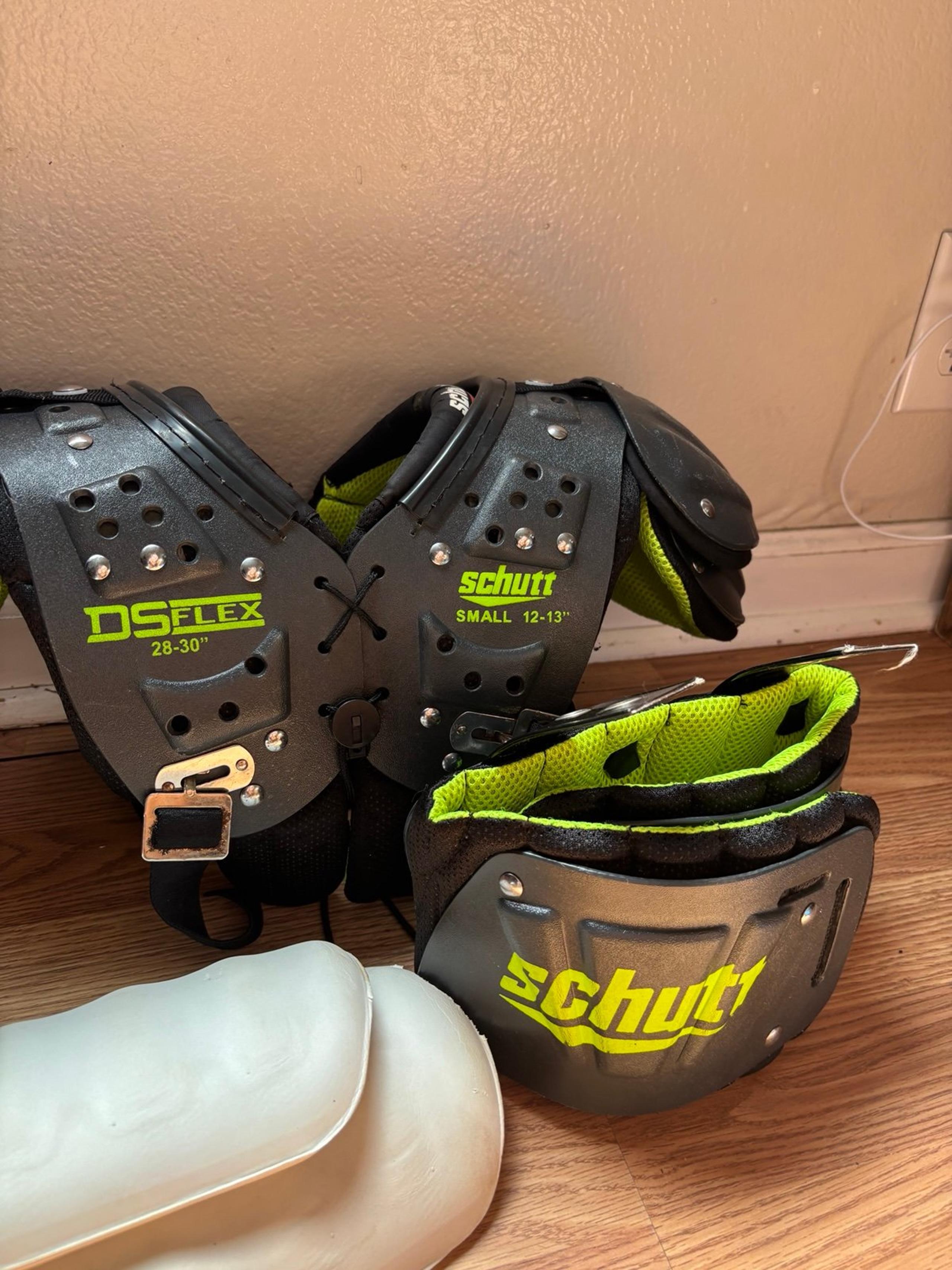 Football pads, knee pads, back plate