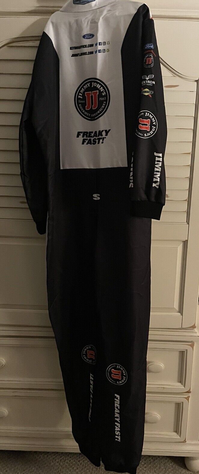 Child #4 Kevin Harvick(R) Jimmy John's Uniform NASCAR Costume Size XL