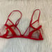 NWT Victoria secret red/nude bow unlined bralette M