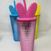 Complete set of PEEPs bunny double wall tumblers blue pink yellow 24 oz BPA free