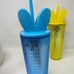 Complete set of PEEPs bunny double wall tumblers blue pink yellow 24 oz BPA free