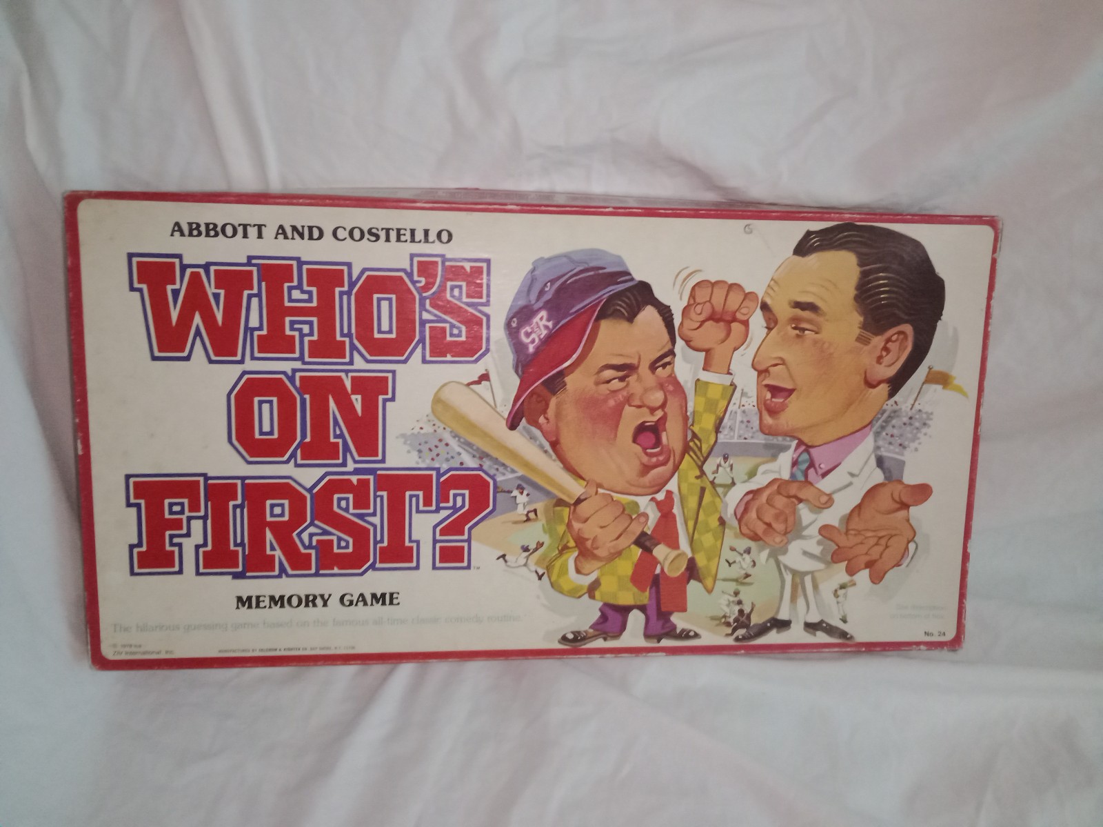 Vintage 1978 Abbott And Costello Who's On First Memory Game by S And R Games