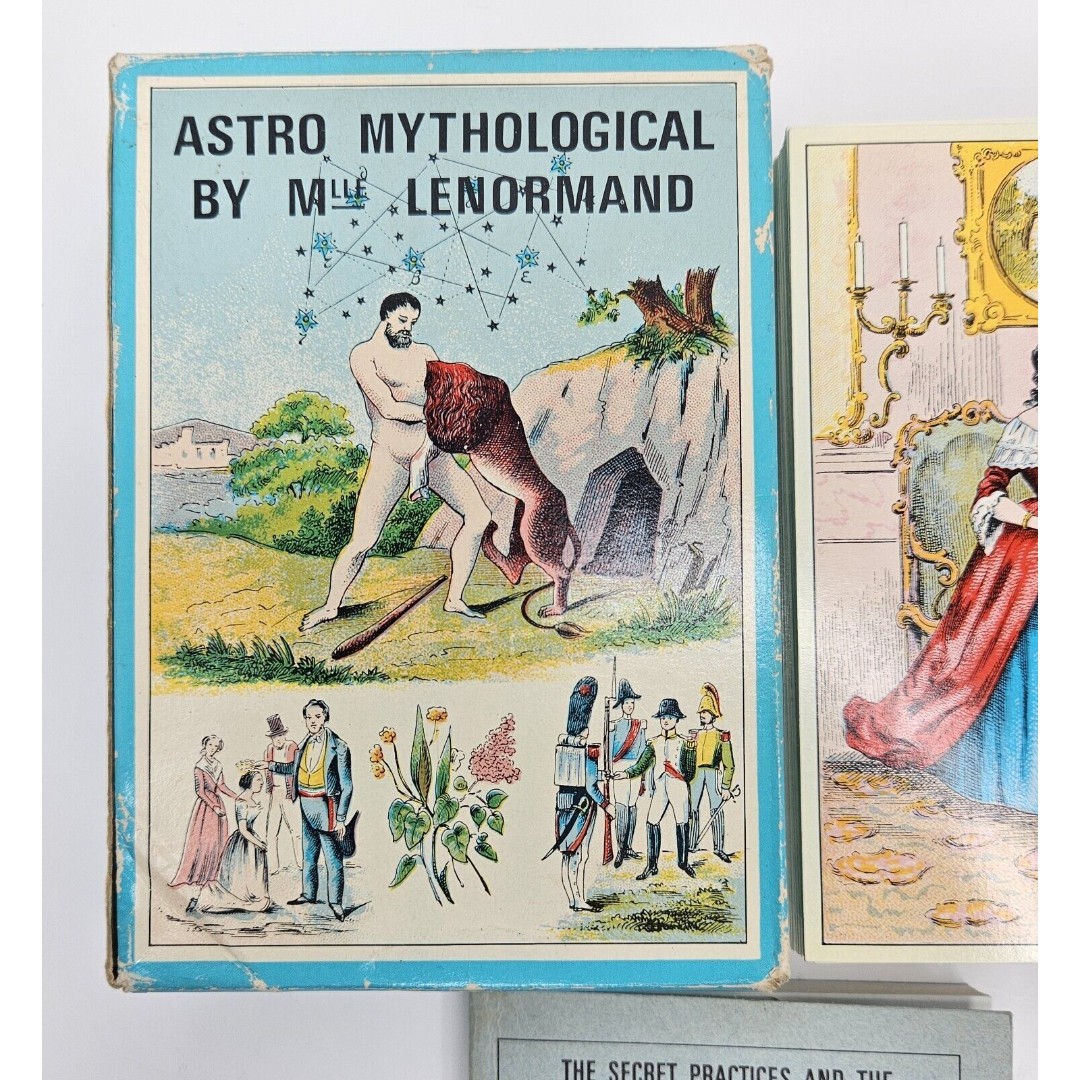 Vintage Complete Astro Mythological Lenormand Tarot Cards 1969 France - detail