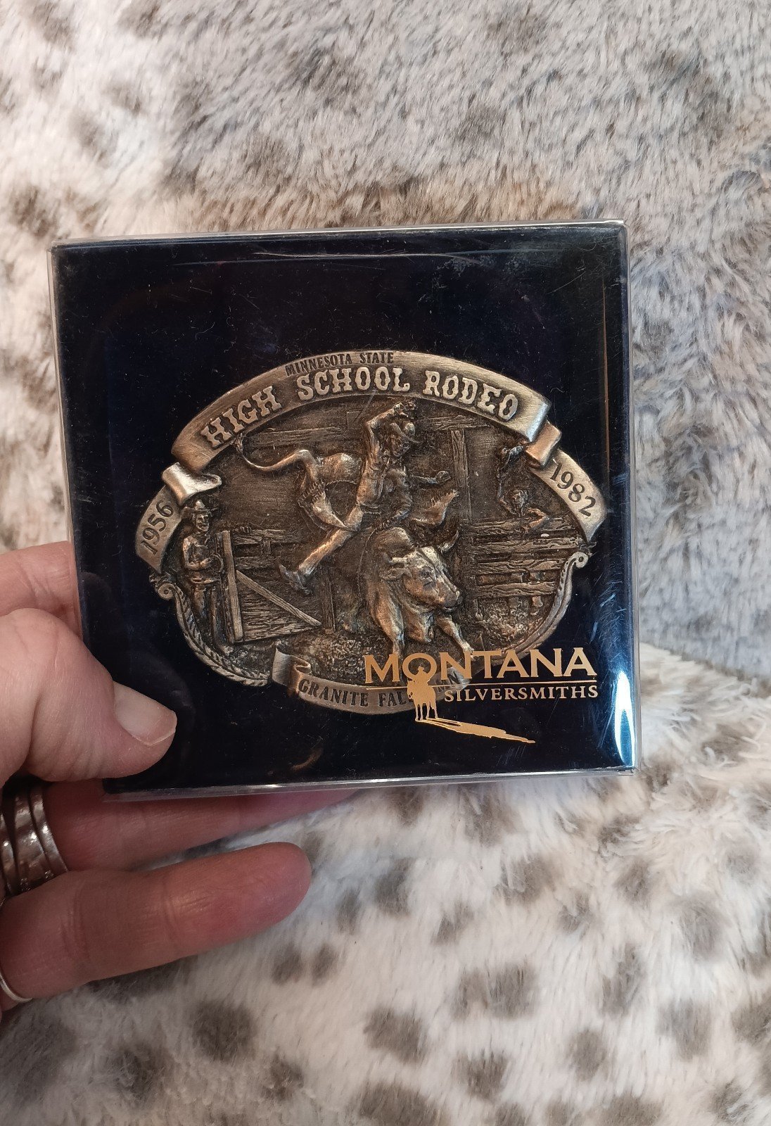 Vintage 1982 High School Rodeo Belt Buckle