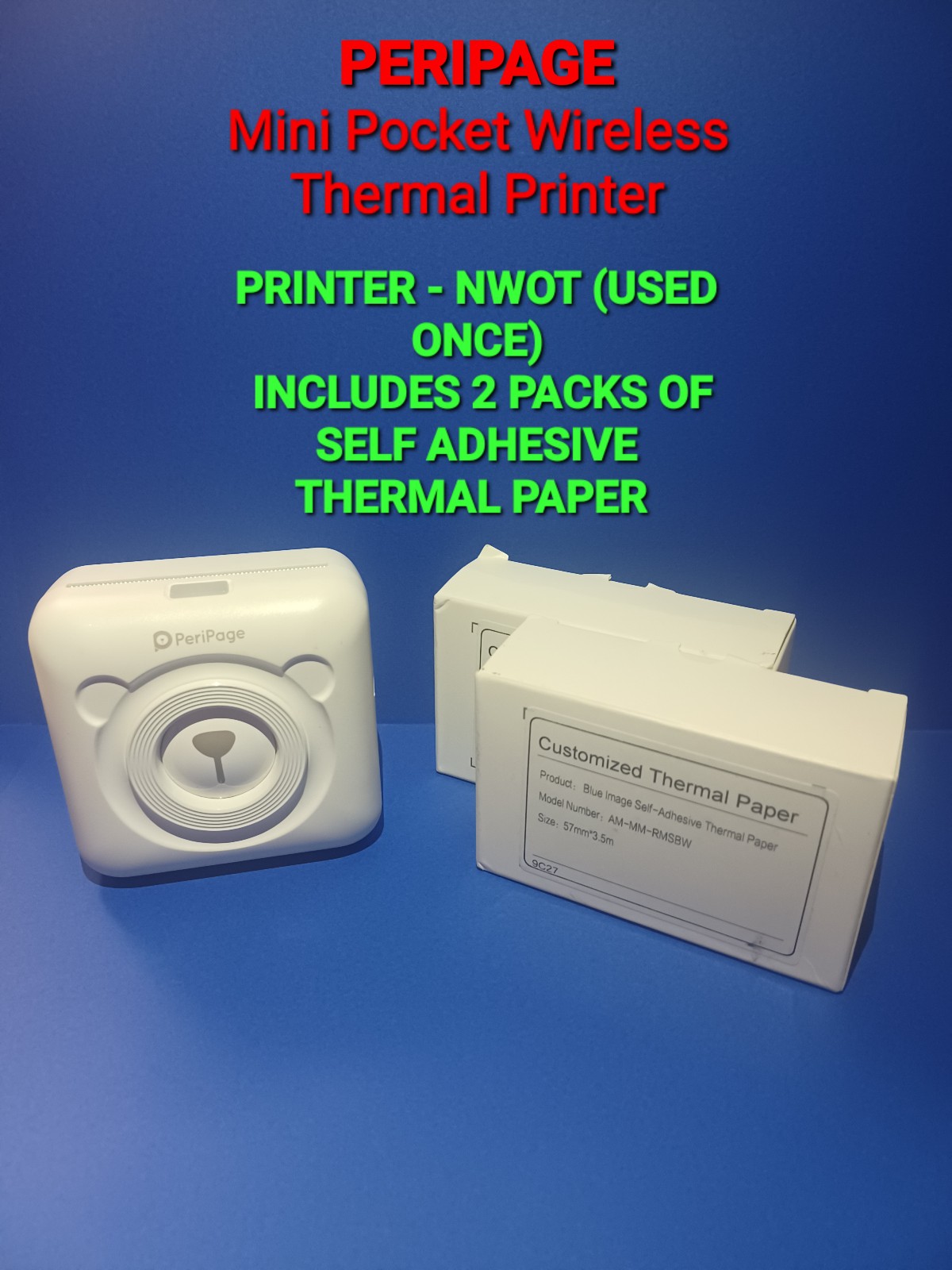PeriPage Mini Pocket Wireless BT Thermal Printer
