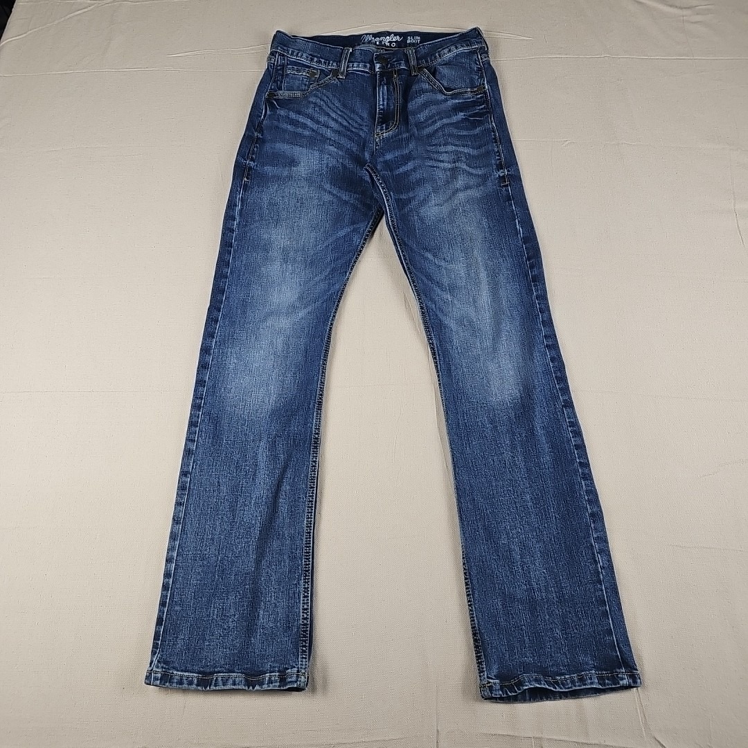 Wrangler Retro Slim Boot Mens 32x34 Jeans Cowboy Western 10WLT77LY Bootcut Denim