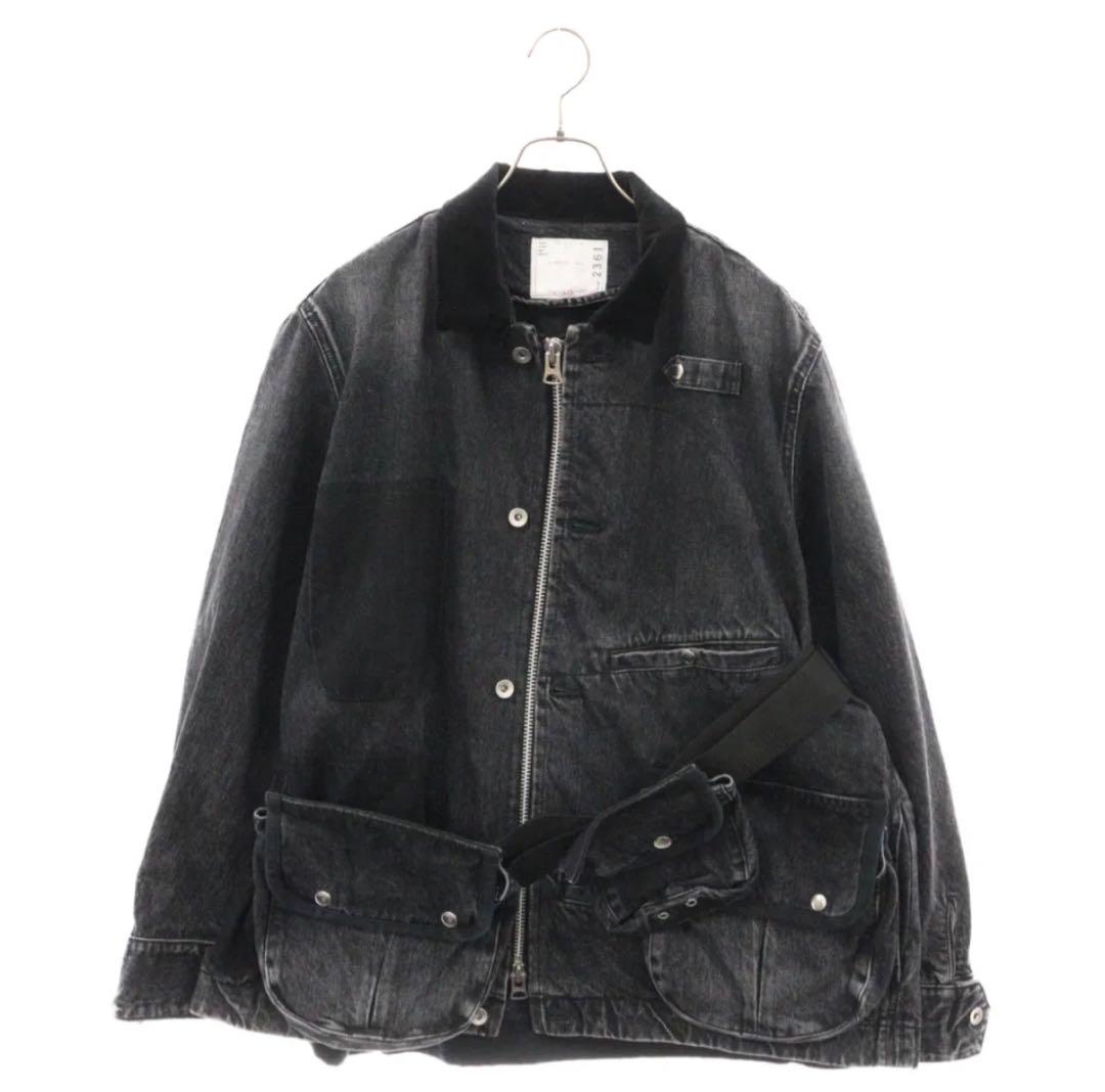 Sacai (サカイ) 20AW Bag Docking Denim Jacket Black