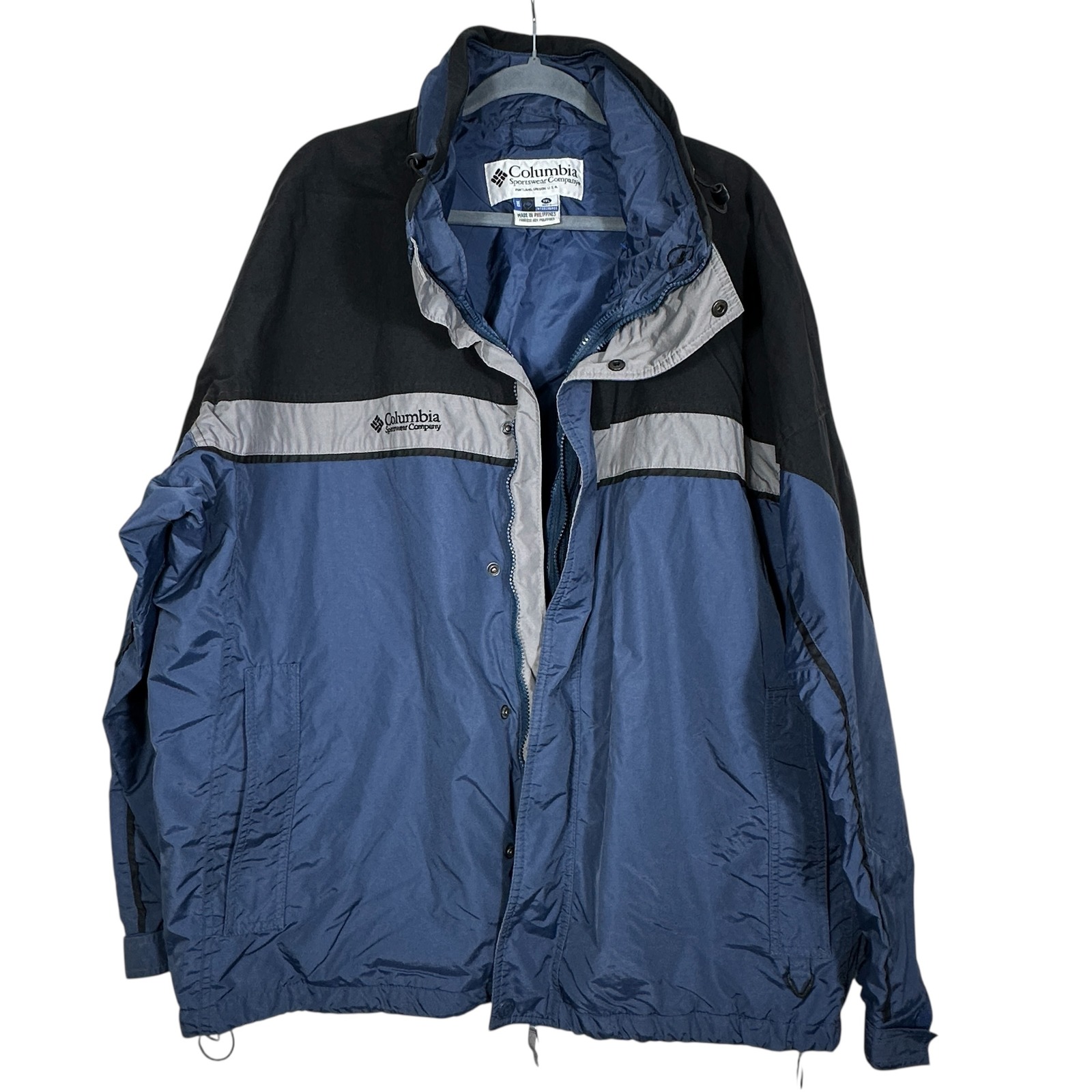 Columbia Bugaboo Interchange Jacket Mens XXL Black Blue Gray 3 in 1 Ready