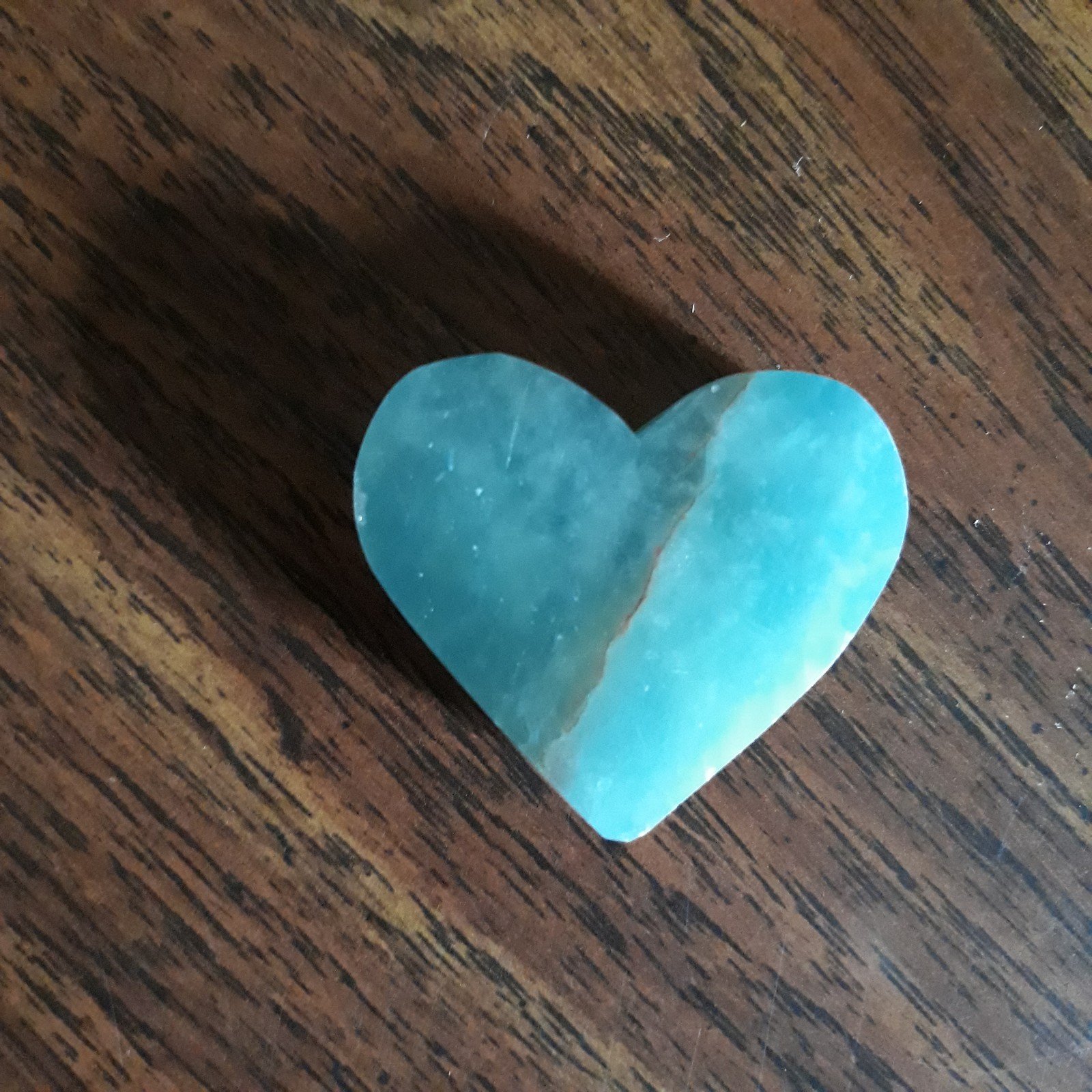 Natural Blue Onyx Heart Gemstone