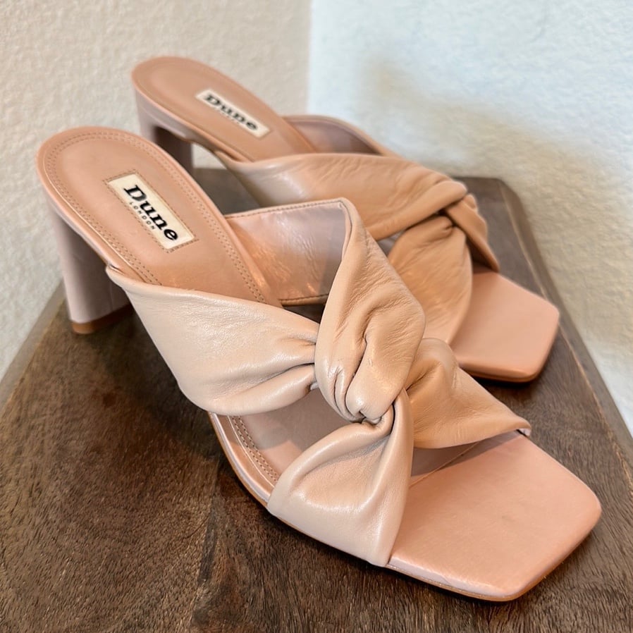 DUNE LONDON MAGNET TWIST KNOT HEELED SANDALS Size EUR 40 US 9