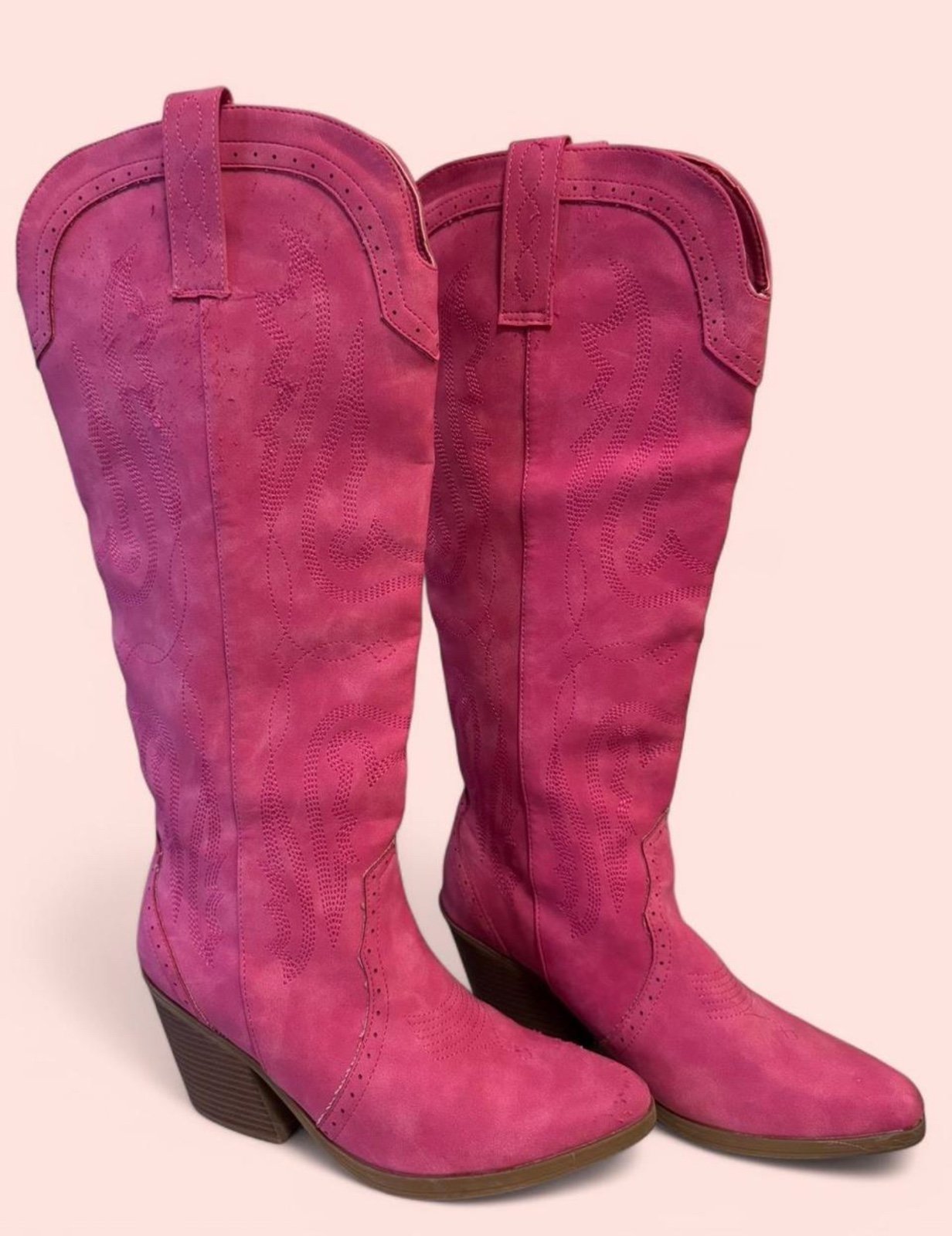 Pink cowboy boots
