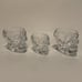 Set of Three Crystal Head Vodka Skull Shot Glasses