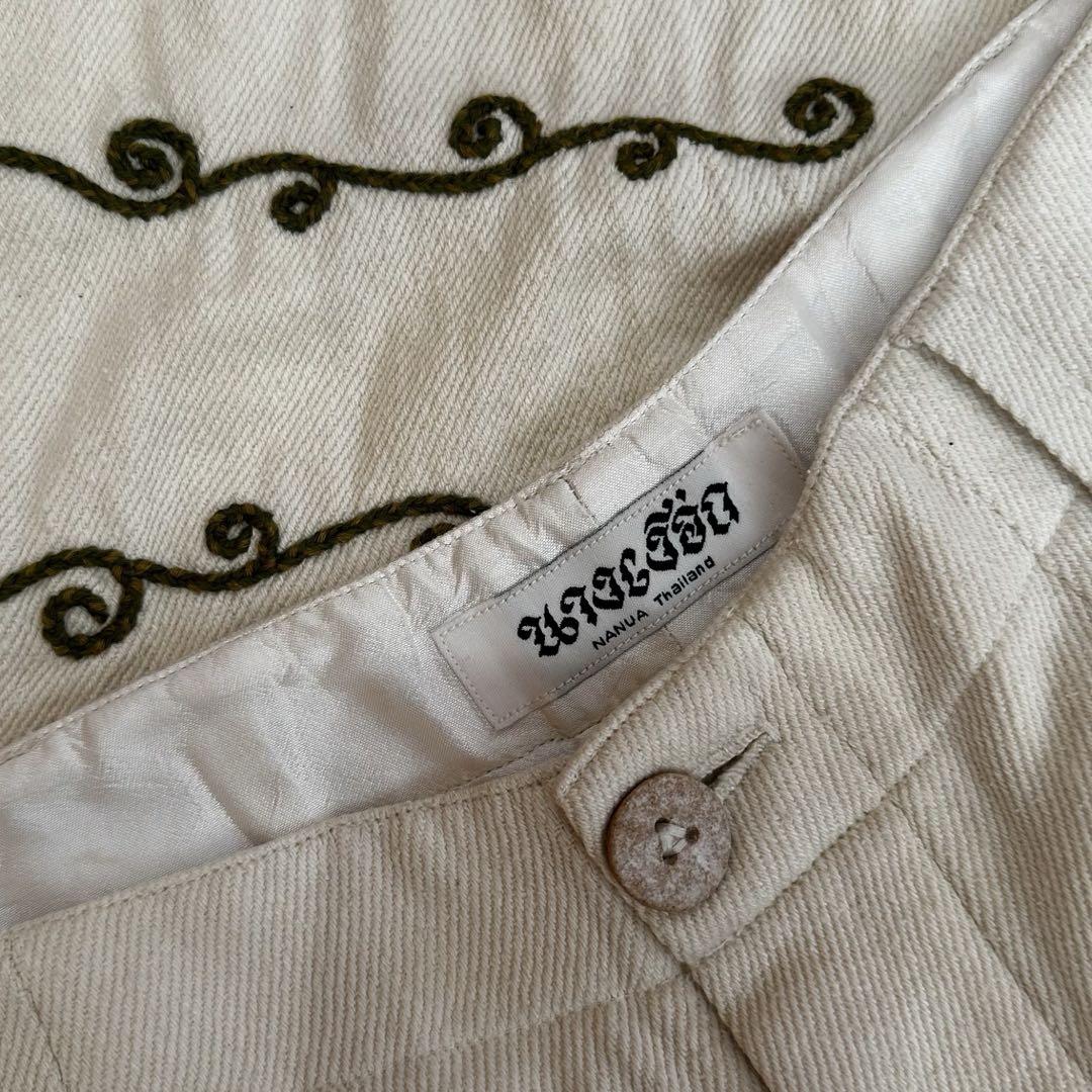 2025春大特価セール！ NANUA SILK NOIL ANKLE TIED PANTS パンツ
