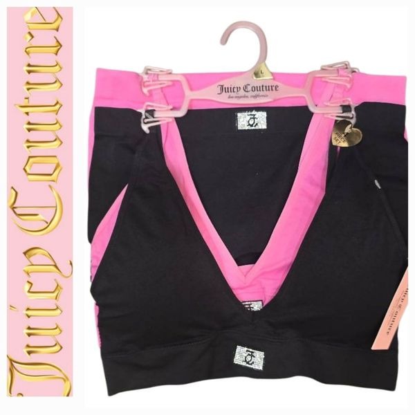 Juicy Couture 4-PC JC Rhinestone Sports Bra & Boy Short Set