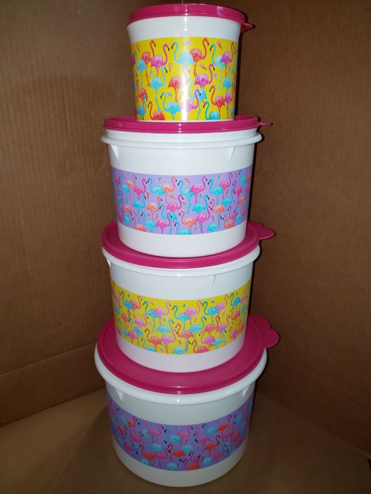 Tupperware Flamingo Canister Set
