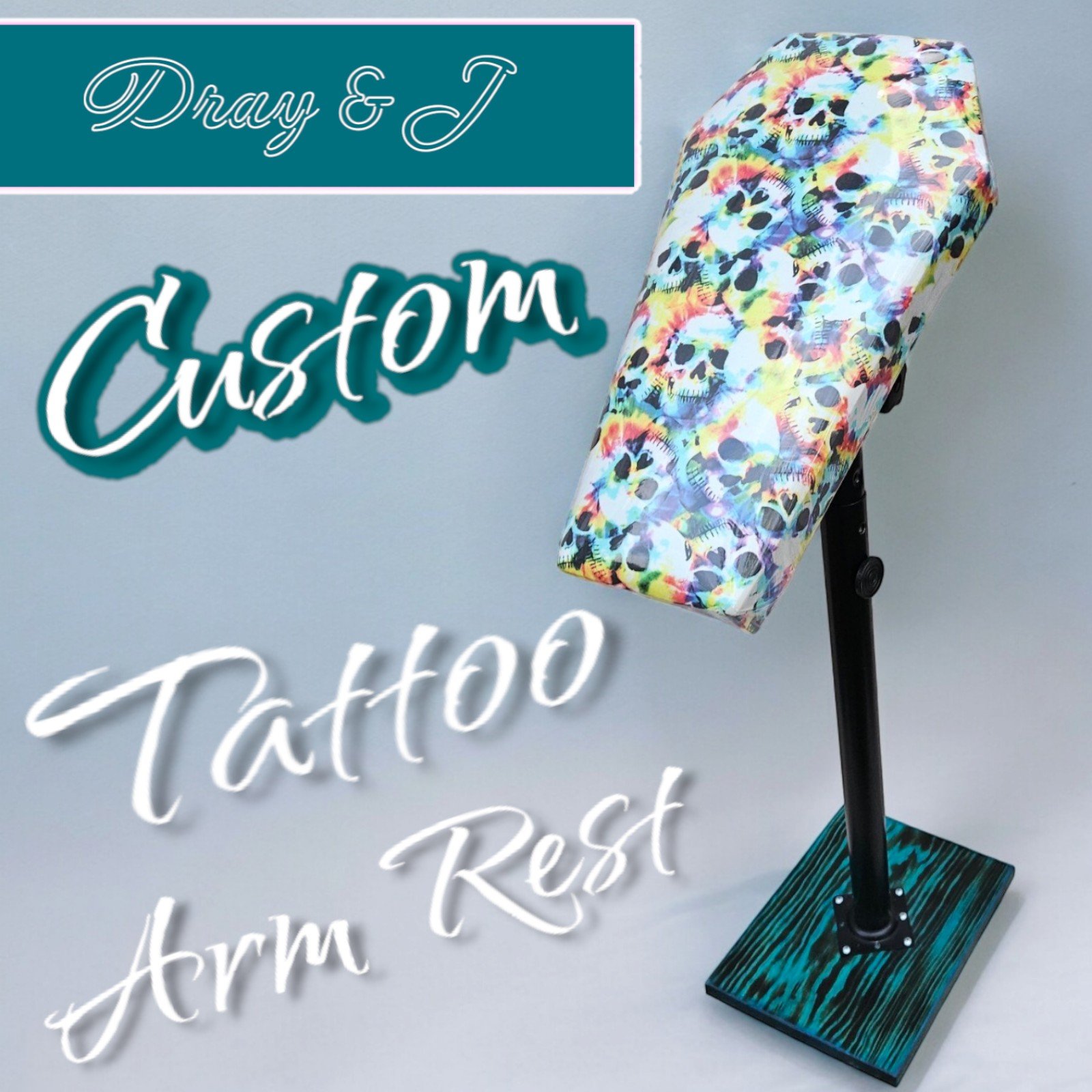 Custom Tattoo Arm Rest Chromatic Cranium Rest