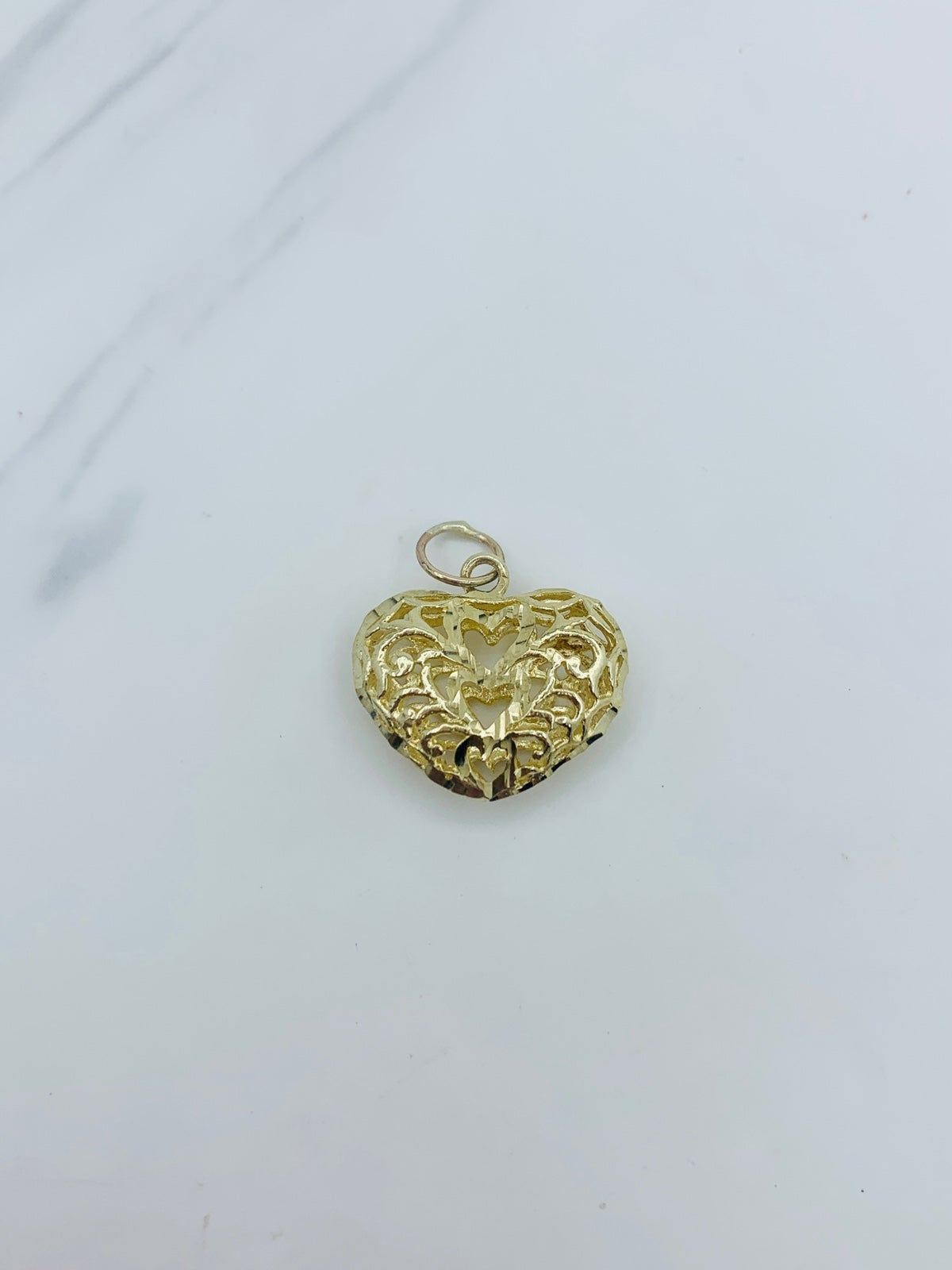 ❤️ Real 10k Yellow Gold Pendant ❤️ Filigree