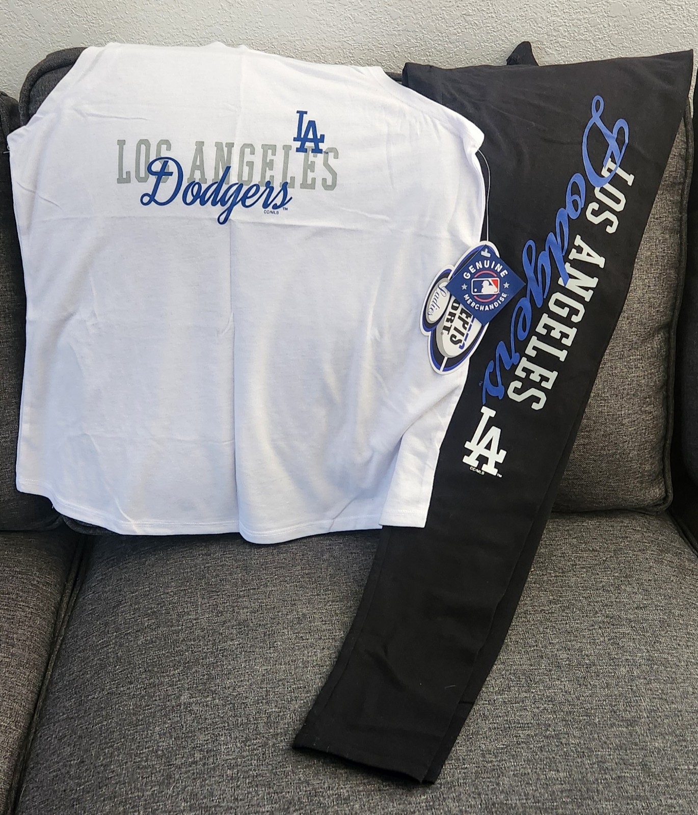 **NWT** Dodgers Women's Sz M Medium Leggings Pants Lounge Casual Set Sleepwear