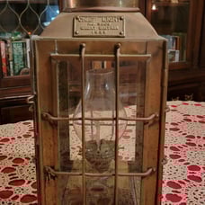 Antique Brass Caged Chief Light No.3509 Great Britain 1935 Nautical Lantern