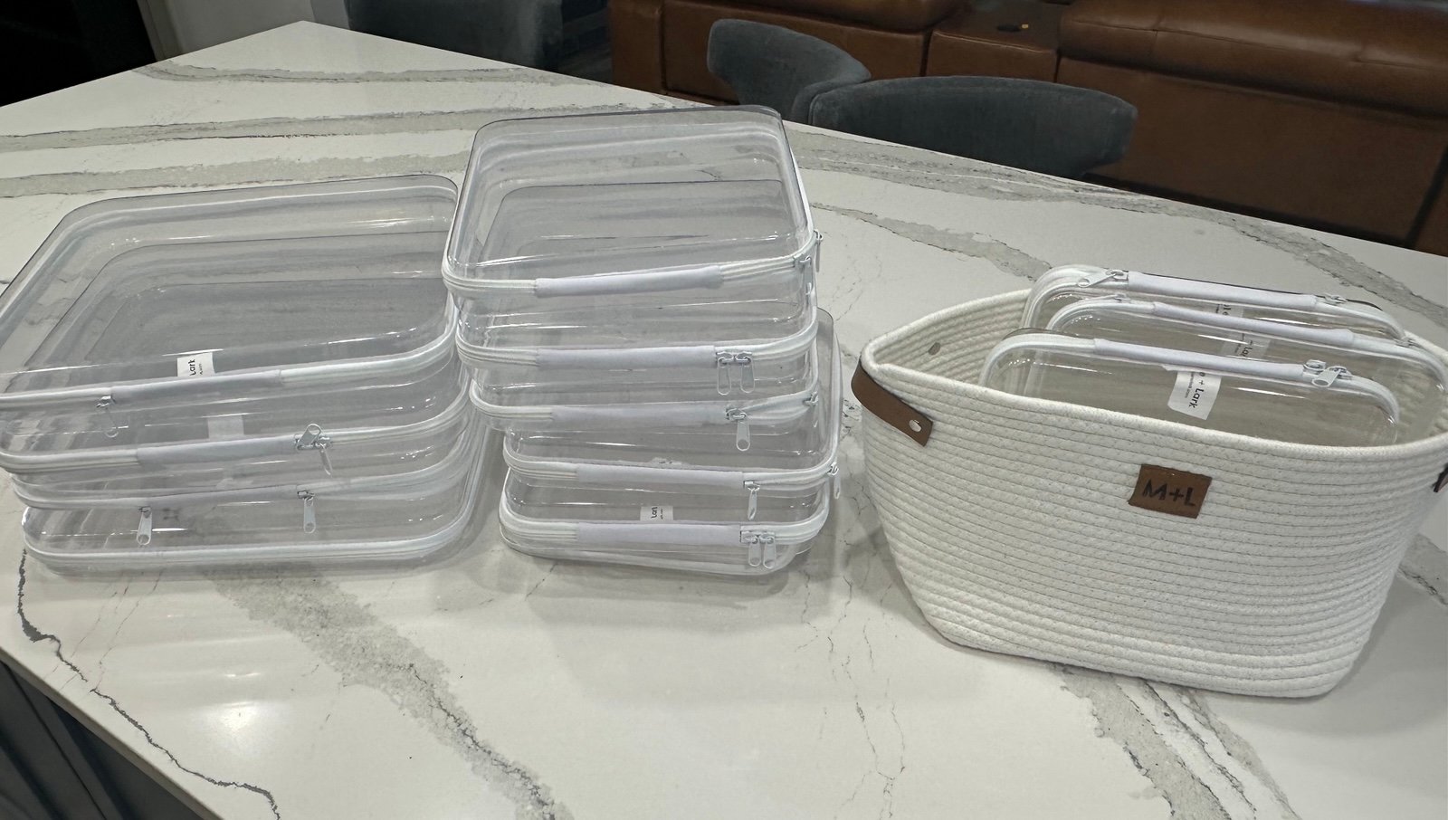 Maple and Lark Bliss bins and white bin