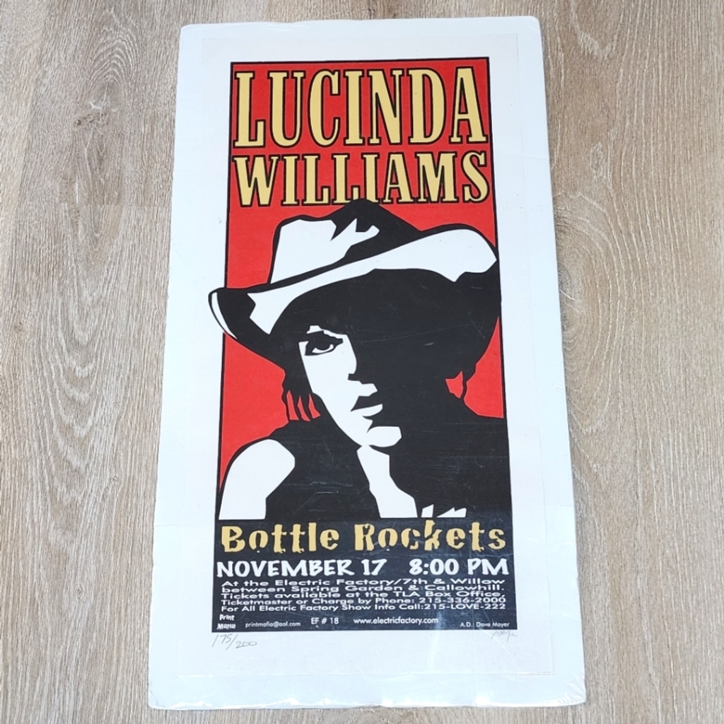 Lucinda Williams Bottle Rockets Limited Poster Electric Factory Print Mafia 175